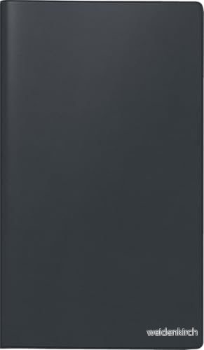 Brunnen fickkalender modell 755 (2025), 2 sidor = 1 vecka, A6 tvärgående, 144 sidor, läderomslag, svart 4061947127560