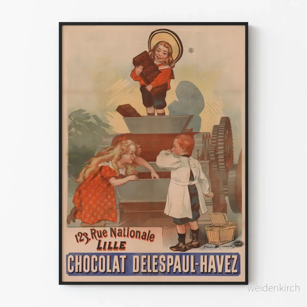 Vintageposter Chocolat Delespaul-Havez Lille väggdekoration Vintageposter Chocolat Delespaul-Havez Lille väggdekoration
