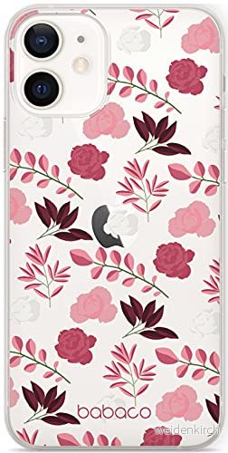 ERT GROUP mobiltelefonfodral för Apple Iphone 12 Mini originalt och officiellt licensierat Babaco mönster Flowers 020 Vit optimalt anpassad till formen på mobiltelefonen, gedeeltelijk transparant 5903932639889