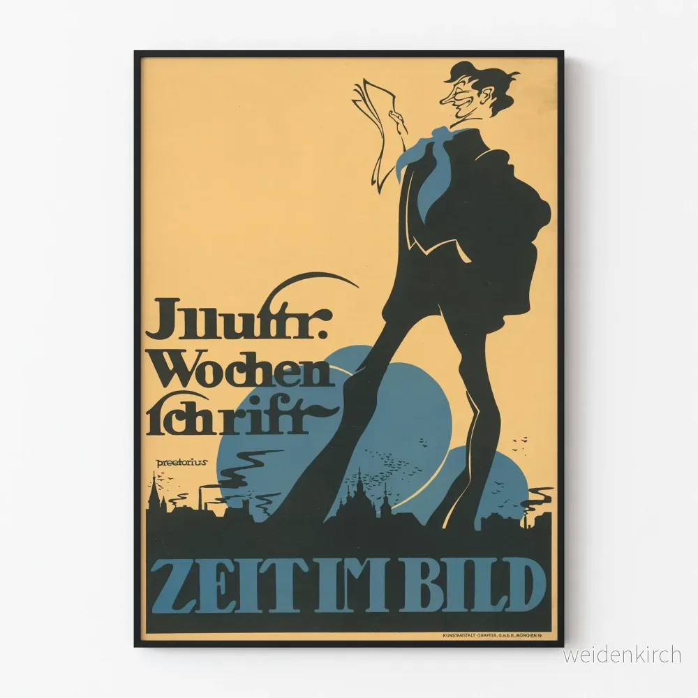 Vintage Zeit im Bild Poster för väggdekoration