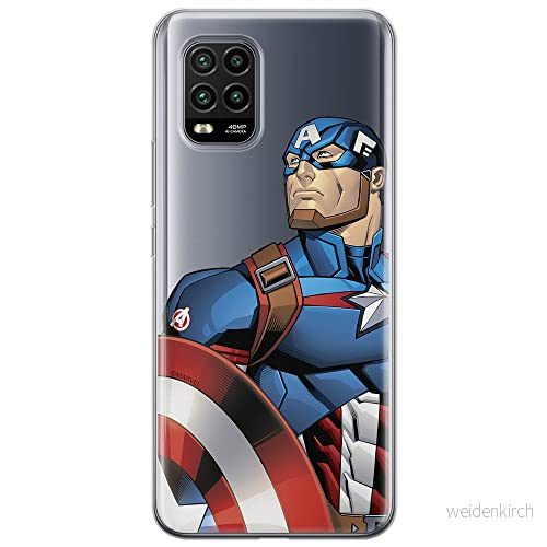 ERT GROUP mobiltelefonfodral för Xiaomi MI 10 LITE originalt och officiellt licensierat Marvel mönster Captain America 011 optimalt anpassad till formen på mobiltelefonen, gedeeltelijk transparant 5903537164168
