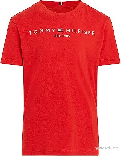Tommy Hilfiger Barn Unisex T-Shirt Essential Tee Rund Hals - Djupt Röd - 5 År 8720114749689