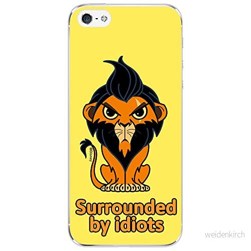 ERT GROUP mobiltelefonfodral för Iphone 5/5S/SE originalt och officiellt licensierat Disney mönster Scar 001 optimalt anpassad till formen på mobiltelefonen, fodral tillverkad av TPU plast 5905131440853