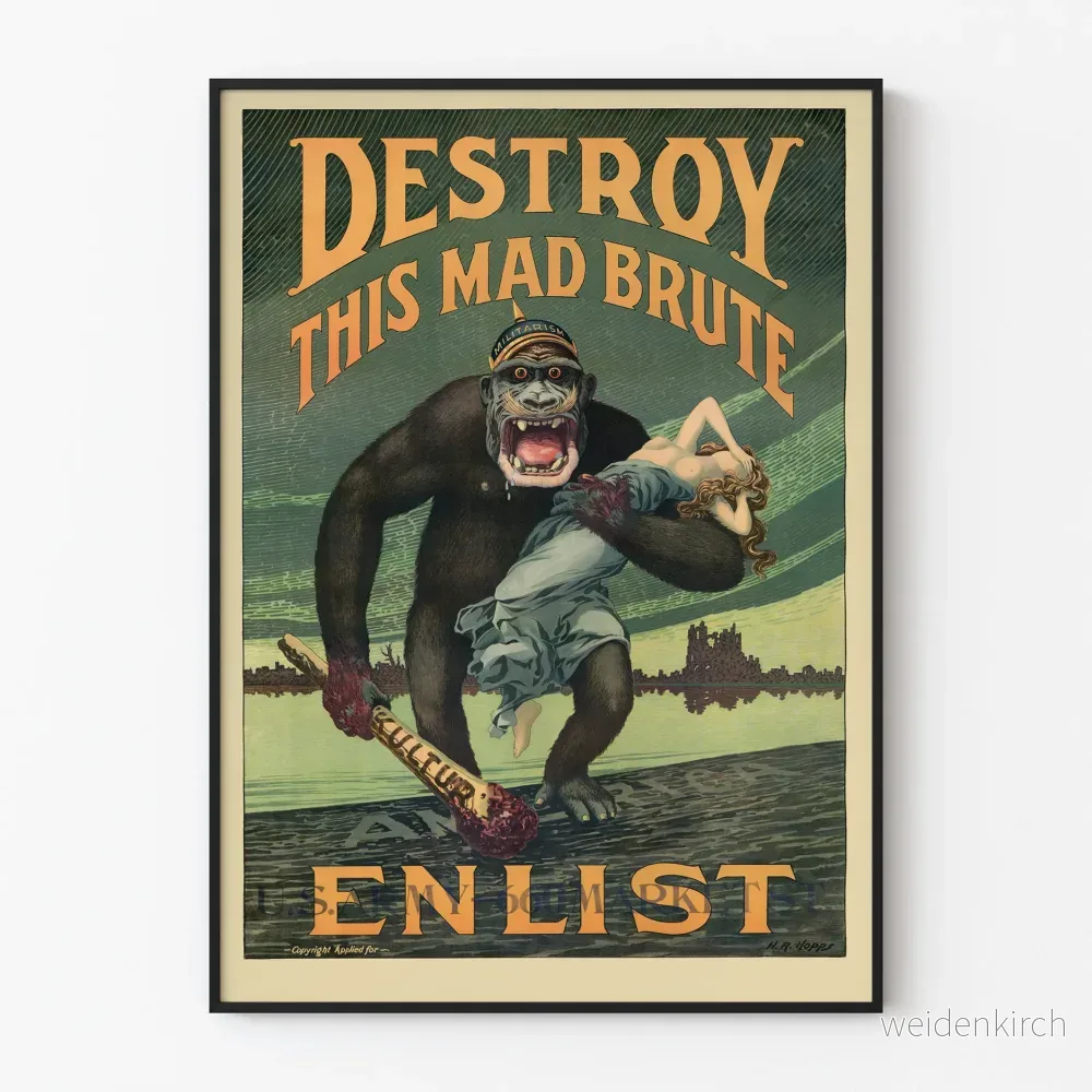 Vintage rekryteringsposter för militärtjänst « Destroy This Mad Brute »