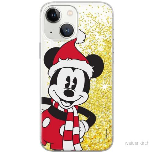 ERT GROUP mobiltelefonfodral för Apple Iphone 13 originalt och officiellt licensierat Disney mönster Mickey 039 Vit optimalt anpassad till formen på mobiltelefonen, med glitter overflow effekt 5904805760860