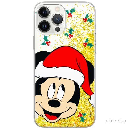 ERT GROUP mobiltelefonfodral för Apple Iphone 13 PRO originalt och officiellt licensierat Disney mönster Mickey 041 Vit optimalt anpassad till formen på mobiltelefonen, med glitter overflow effekt 5904805761386