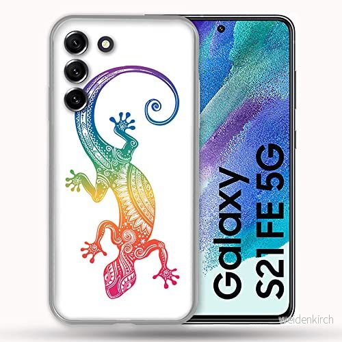 Fodral för Samsung Galaxy S21 FE / S21FE djur salamander färg 3614848198675