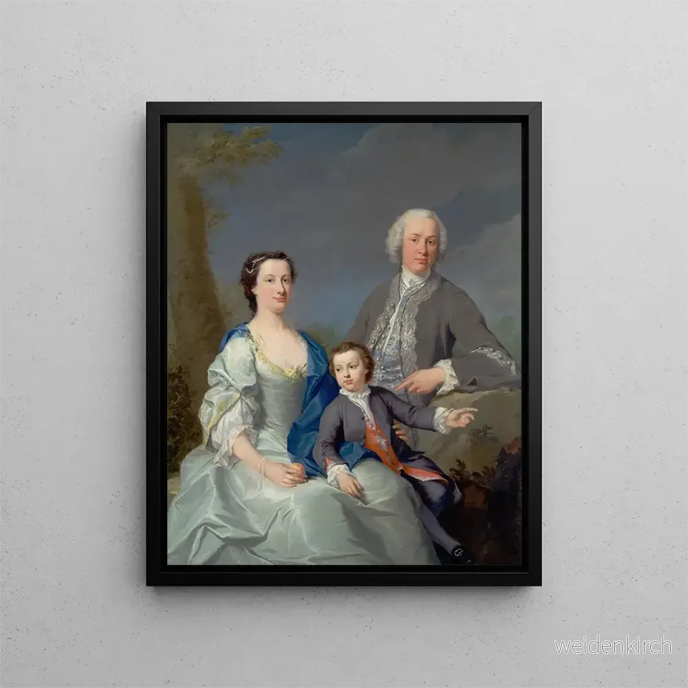 Målning Sir Robert och Lady Smyth med deras son Hervey - Andrea Soldi
