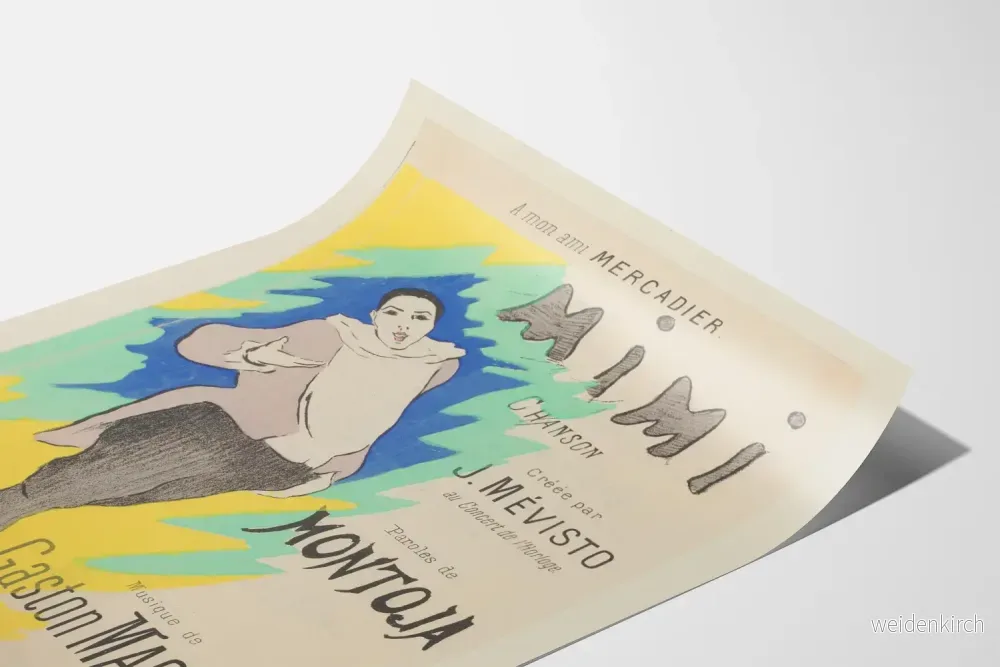 Vintageposter Mimi, sång av J. Mévisto och Gaston Maquis - Bild 3
