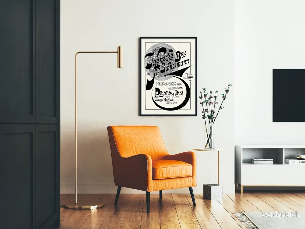 Vintageposter Jaenecke Bros & Fr. Schneemann Impression och Bläck - Bild 2