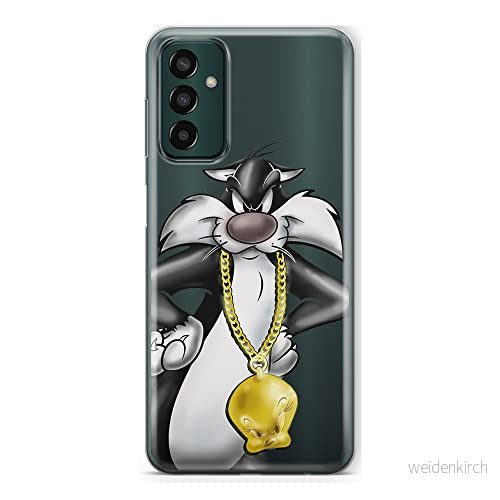 ERT GROUP mobiltelefonfodral för Samsung M13 4G originalt och officiellt licensierat Looney Tunes mönster Sylwester 003 optimalt anpassad till formen på mobiltelefonen, gedeeltelijk transparant 5905511321567