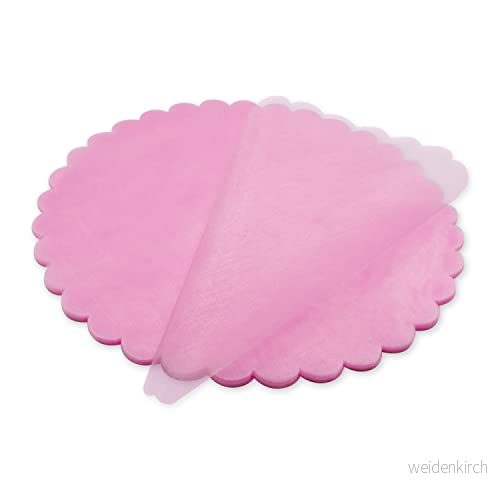 Decoraparty 50 Tulle slöjor för Runda gynnar Blomma form dragéer Diameter 24 cm, Organza Confekthållare DIY, dop, bröllop, nattvardsgång, Ceremoni-Rosa, 24,5cm 8056249830696