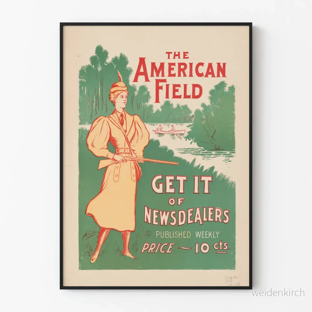Vintageposter The American Field - Retro väggdekoration för jakt och natur