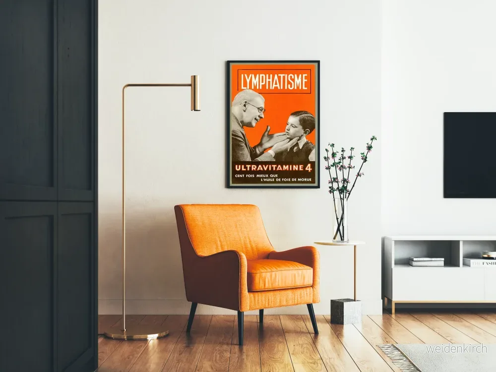 Vintageposter Ultraviamine 4 Lymfatism – Retro väggdekoration för hälsa - Bild 2