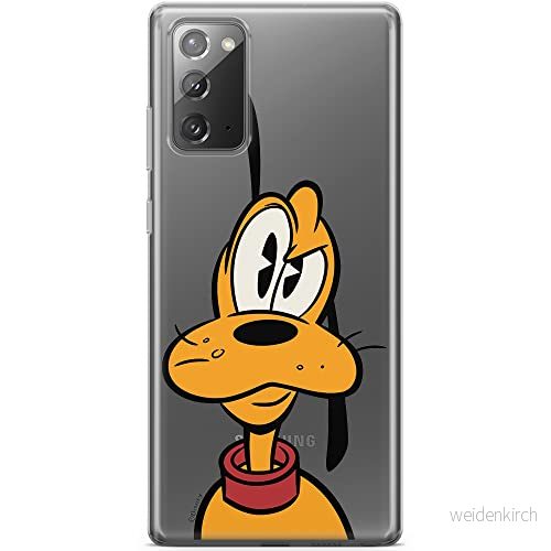 ERT GROUP mobiltelefonfodral för Samsung GALAXY NOTE 20 originalt och officiellt licensierat Disney mönster Pluto 001 optimalt anpassad till formen på mobiltelefonen, gedeeltelijk transparant 5903040450512