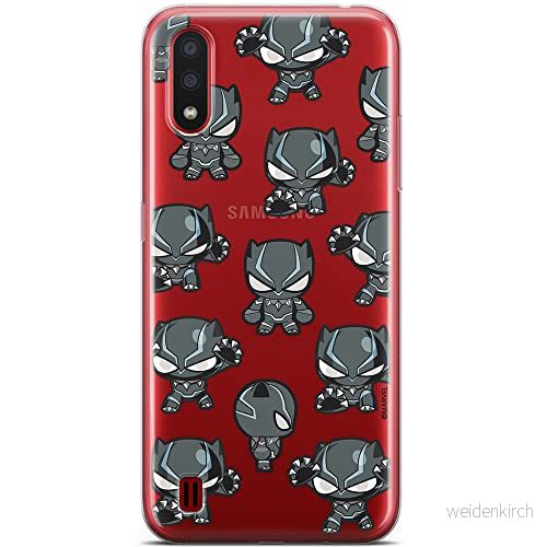 ERT GROUP mobiltelefonfodral för Samsung A01 originalt och officiellt licensierat Marvel mönster Black Panther 016 optimalt anpassad till formen på mobiltelefonen, gedeeltelijk transparant 5904805226687