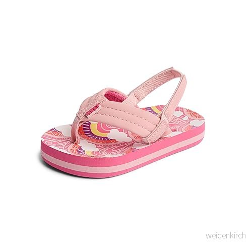 Reef Little Ahi Flip Flop, 3 UK barn, Regnbågar och moln, Child 195333904122