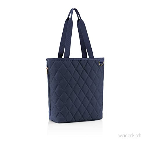 Klassisk shoppingväska M rymlig och ädel handväska i ett tillverkad av vattenavvisande material, Rombus midnattsguld, 40 x 35 13, Modern 4012013733130