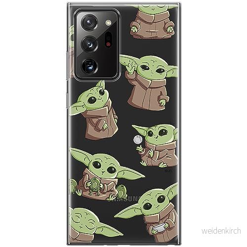 ERT GROUP mobiltelefonfodral för Samsung GALAXY NOTE 20 ULTRA originalt och officiellt licensierat Star Wars mönster Baby Yoda 029 anpassad till formen på mobiltelefonen, gedeeltelijk transparant 5905511747138
