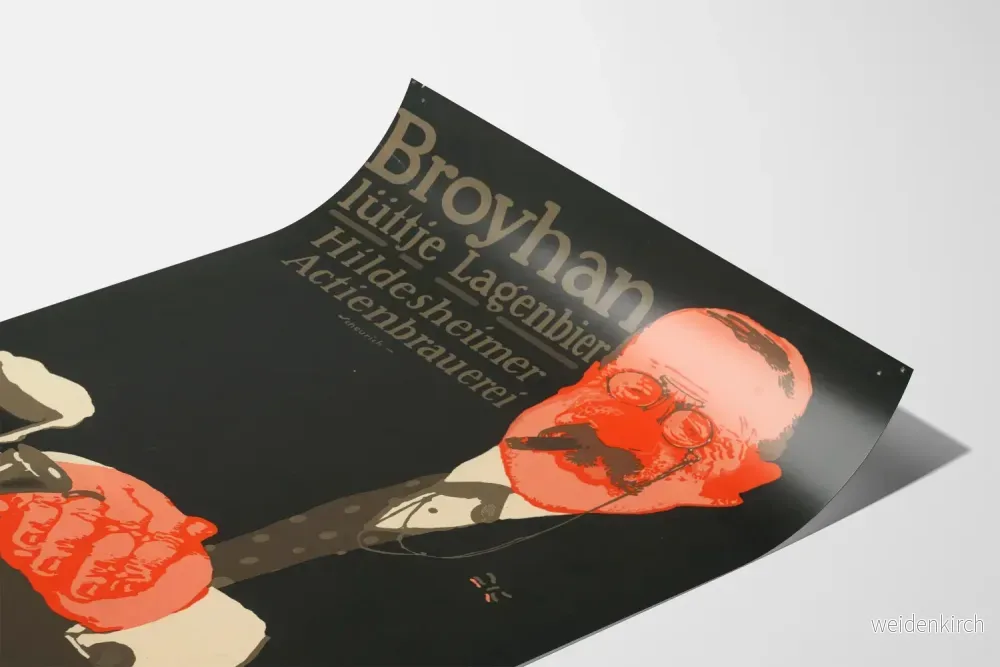 Vintageposter Broyhan Lüttje Lagenbier Hildesheimer Aktienbrauerei - Bild 3