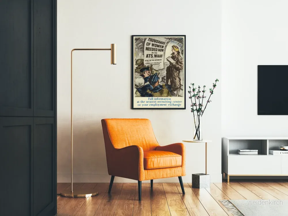 Vintageaffisch för rekrytering av kvinnor ATS och WAAF - Bild 2