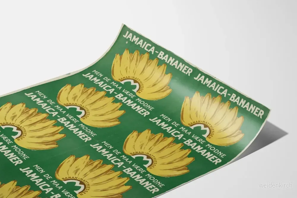 Vintageposter med bananer från Jamaica för väggdekoration - Bild 3