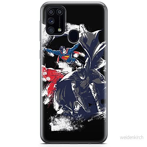 ERT GROUP mobiltelefonfodral för Samsung M31 originalt och officiellt licensierat DC mönster Justice League 002 optimalt anpassad till formen på mobiltelefonen, fodral tillverkad av TPU plast 5904805481994
