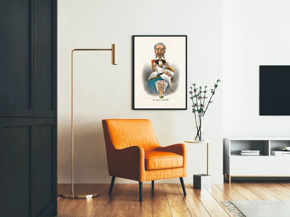 Vintage humoristisk poster 'A Full Hand' för originell väggdekoration - Bild 2