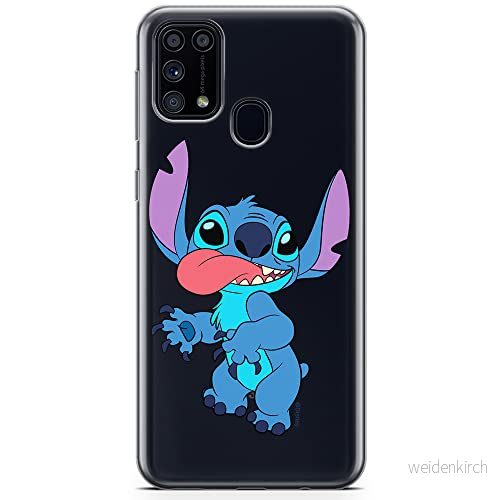ERT GROUP mobiltelefonfodral för Samsung M31 originalt och officiellt licensierat Disney mönster Stitch 012 optimalt anpassad till formen på mobiltelefonen, gedeeltelijk transparant 5905131186164