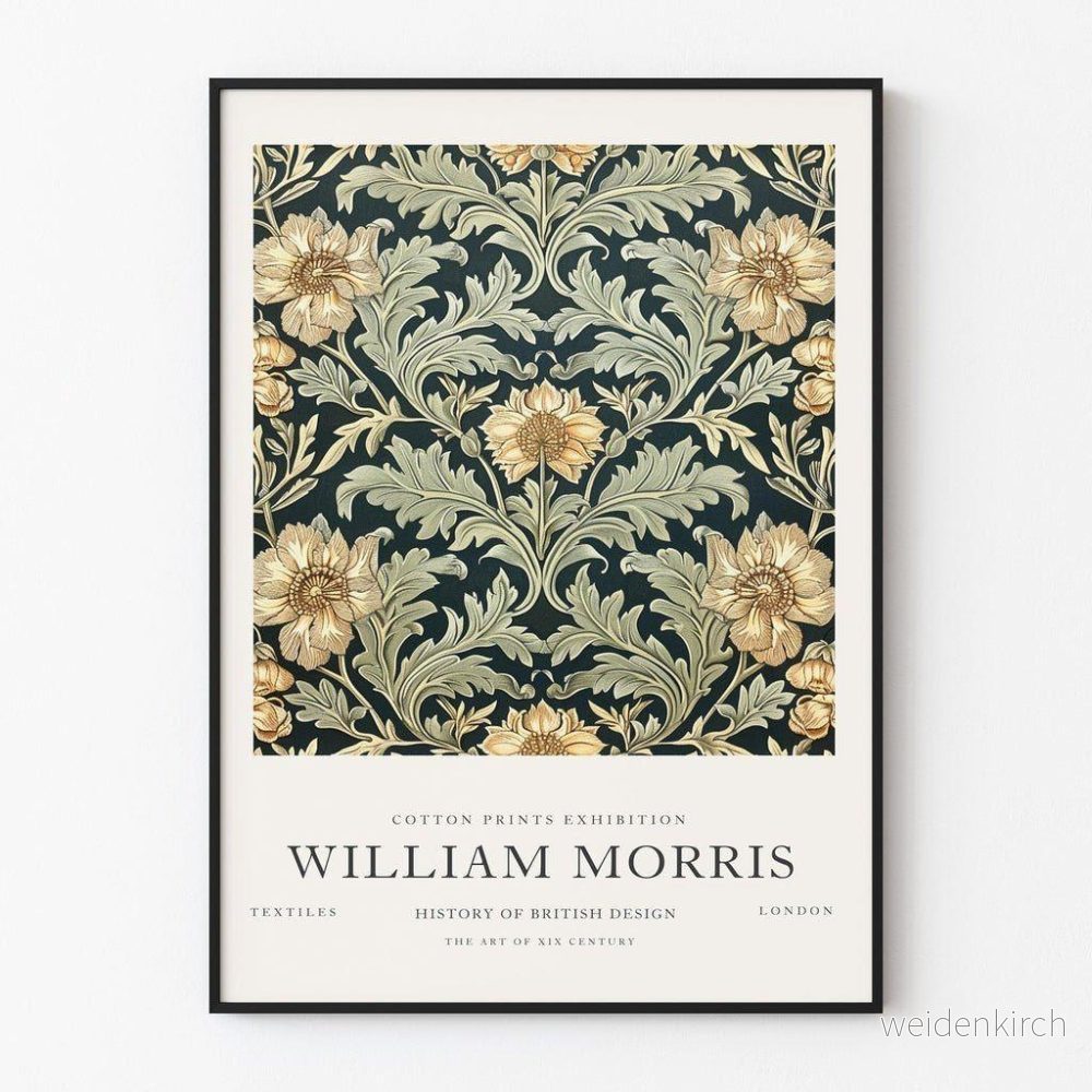 William Morris-affisch - Ormbunksymmetri