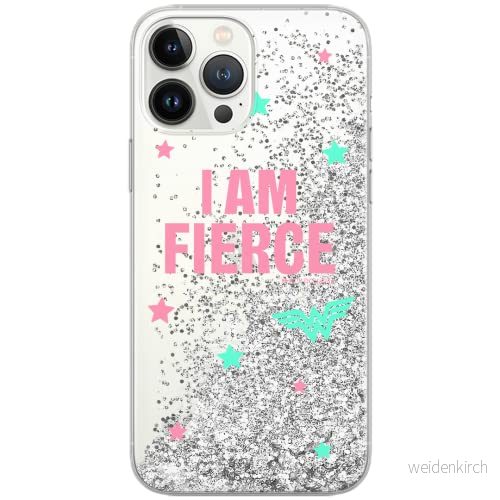 ERT GROUP mobiltelefonfodral för Apple Iphone 13 PRO originalt och officiellt licensierat DC mönster Wonder Woman 026 Vit optimalt anpassad till formen på mobiltelefonen, med glitter overflow effekt 5904805762642