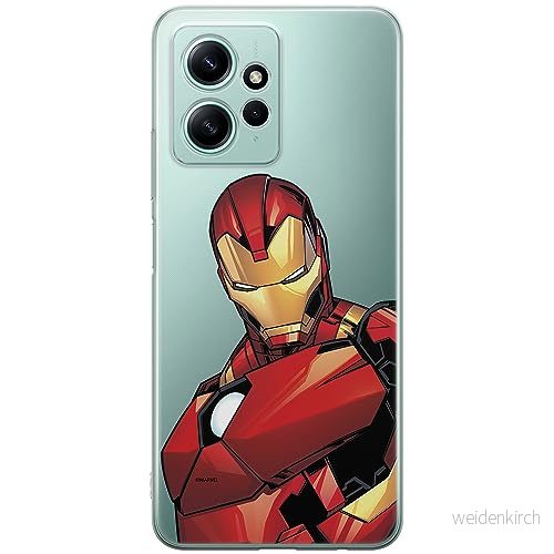 ERT GROUP mobiltelefonfodral för Xiaomi REDMI NOTE 12 4G originalt och officiellt licensierat Marvel mönster Iron Man 005 optimalt anpassad till formen på mobiltelefonen, gedeeltelijk transparant 5905511952167
