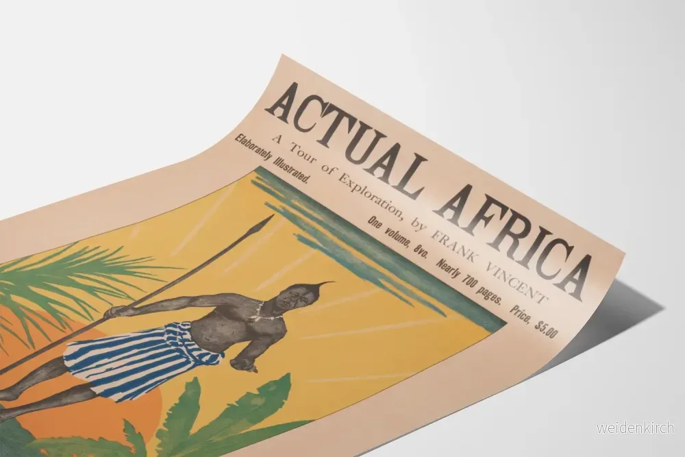 Vintage väggdekorationsposter Actual Africa av Frank Vincent - Bild 3