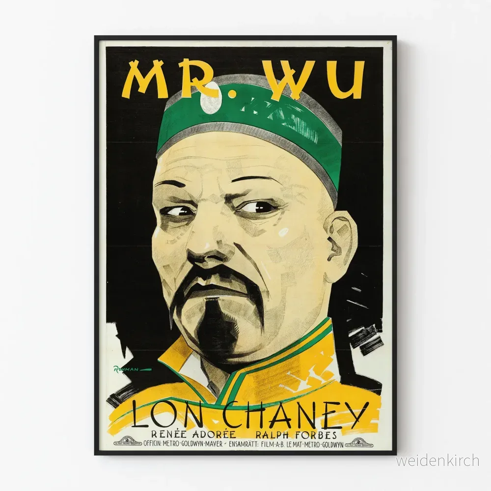 Vintageposter Mr. Wu med Lon Chaney - Kinematografisk väggdekoration i klassisk stil