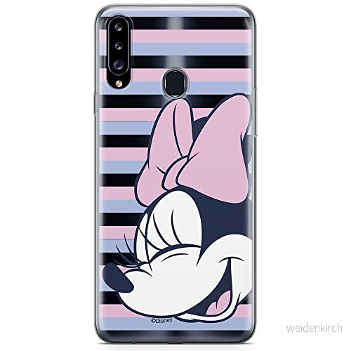 ERT GROUP mobiltelefonfodral för Samsung A20S originalt och officiellt licensierat Disney mönster Minnie 022 optimalt anpassad till formen på mobiltelefonen, gedeeltelijk transparant 5904805436154