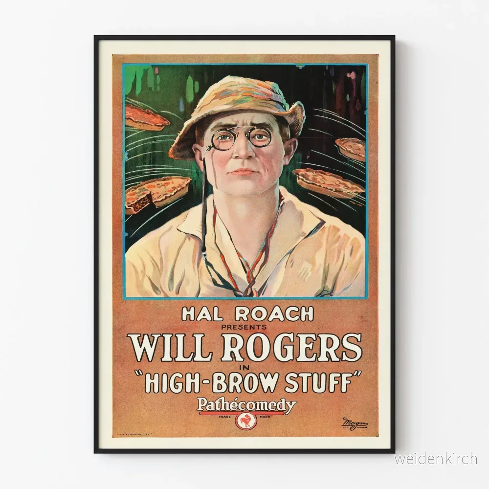 Vintageaffisch High Brow Stuff med Will Rogers