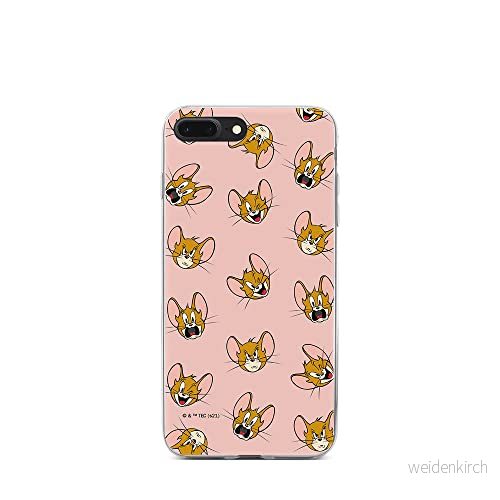 ERT GROUP mobiltelefonfodral för Apple Iphone 7 PLUS/ 8 PLUS originalt och officiellt licensierat Tom and Jerry mönster 008 Vit anpassad till formen på mobiltelefonen, fodral tillverkad av TPU plast 5904805261978
