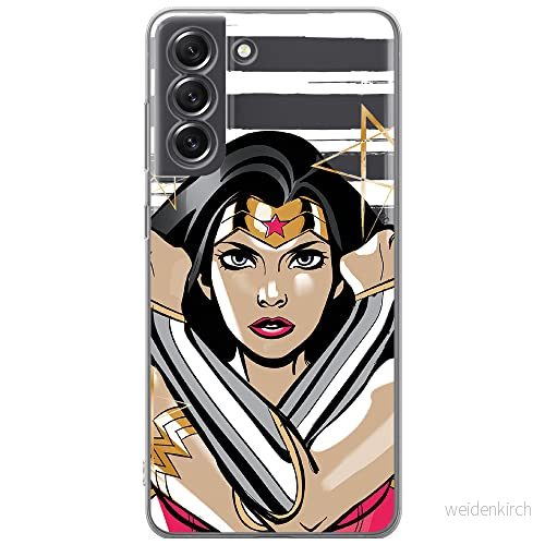 ERT GROUP mobiltelefonfodral för Samsung S21 FE originalt och officiellt licensierat DC mönster Wonder Woman 003 optimalt anpassad till formen på mobiltelefonen, gedeeltelijk transparant 5903932987430