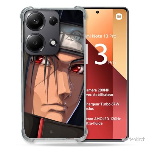 Cokitec Förstärkt fodral för Xiaomi Redmi Note 13 Pro 4G Manga Naruto Itachi ansikte 3614845697836