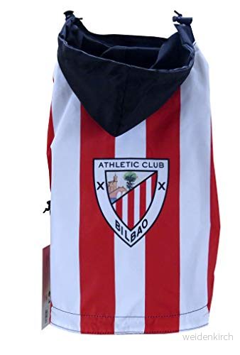 Athletic Club Bilbao Hooded Regnrock för Hund, Vattentät tröja, 8 storlekar tillgängliga, Utrustning, Storlek L, Hög kvalitet, Officiell produkt (CyP Brands) 8426842087573