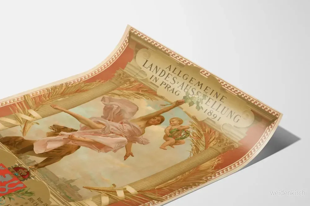 Vintageaffisch för Prags allmänna utställning 1891 - Bild 3