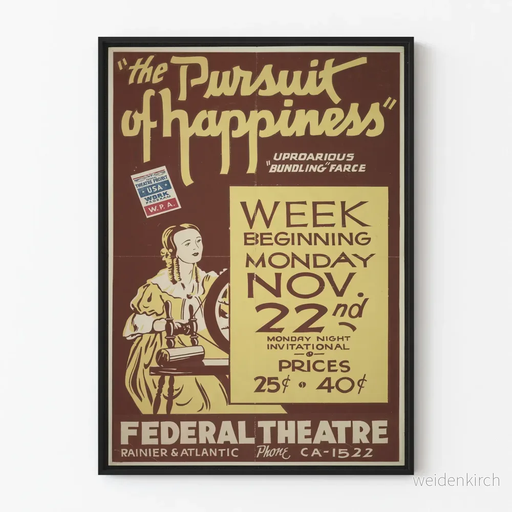 Vintageaffisch teater The Pursuit of Happiness