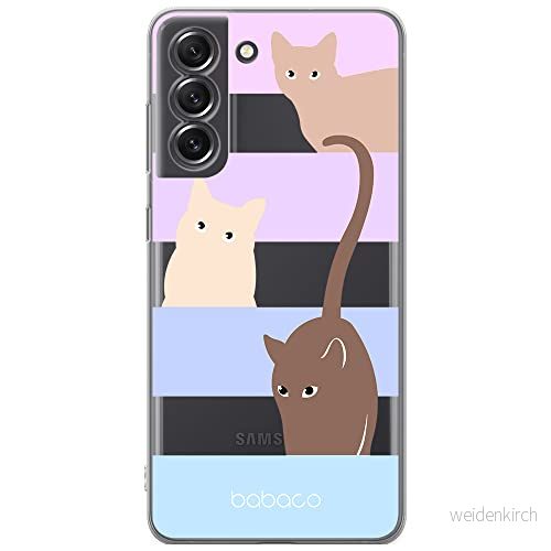 ERT GROUP mobiltelefonfodral för Samsung S21 FE originalt och officiellt licensierat Babaco mönster Cats 014 optimalt anpassad till formen på mobiltelefonen, gedeeltelijk transparant 5905131068651