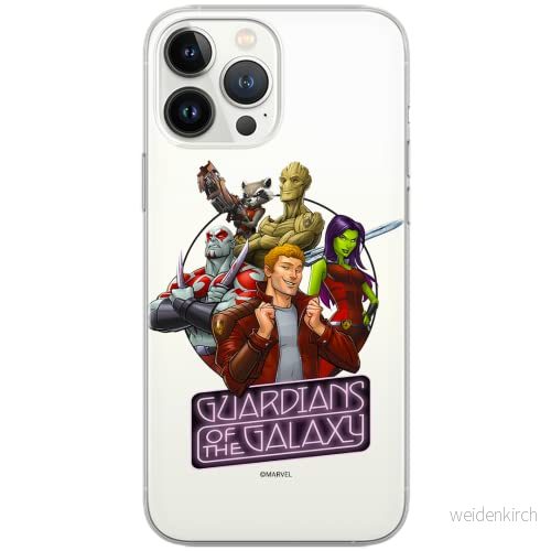 ERT GROUP mobiltelefonfodral för Huawei P30 Lite originalt och officiellt licensierat Marvel mönster Guardians of the Galaxy 009 Vit anpassad till formen på mobiltelefonen, gedeeltelijk transparant 5902980430004
