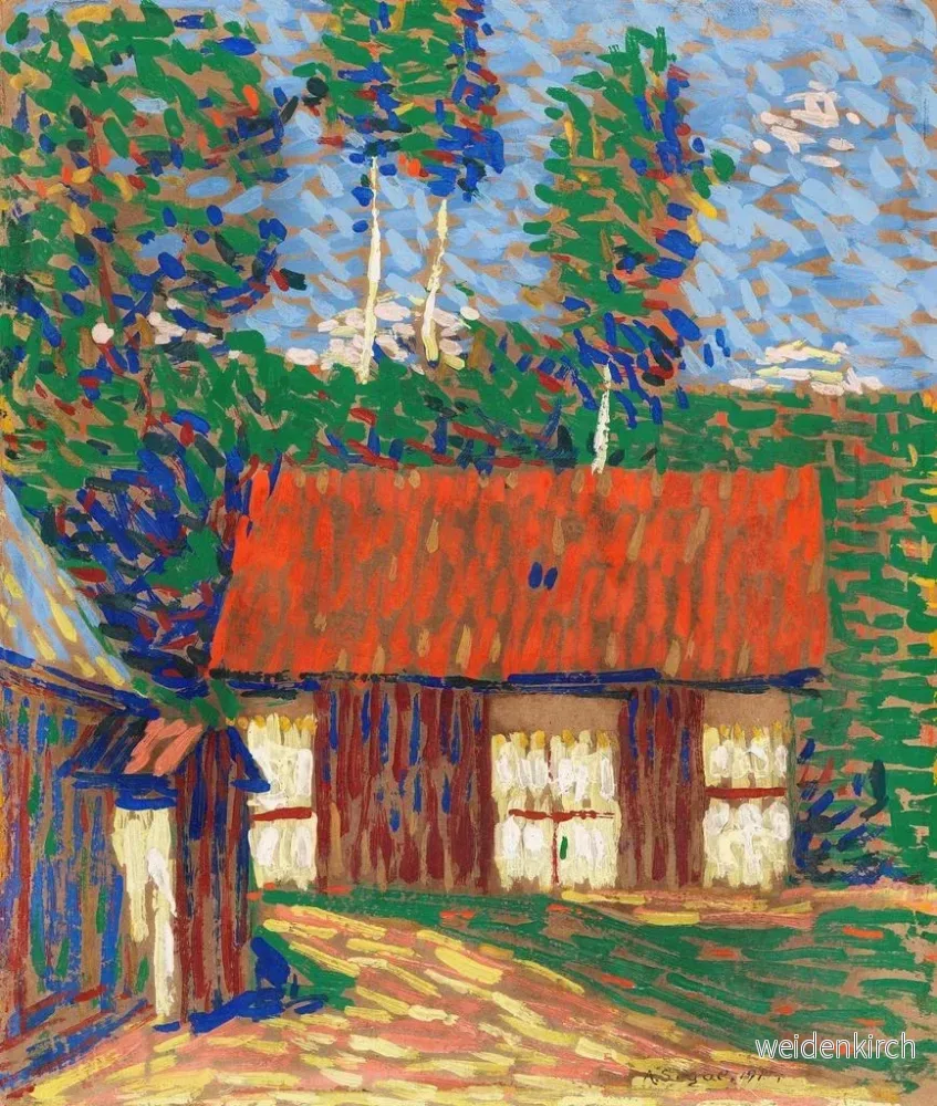 Målning Toit rouge - Arthur Segal | Konsttryck - Bild 2