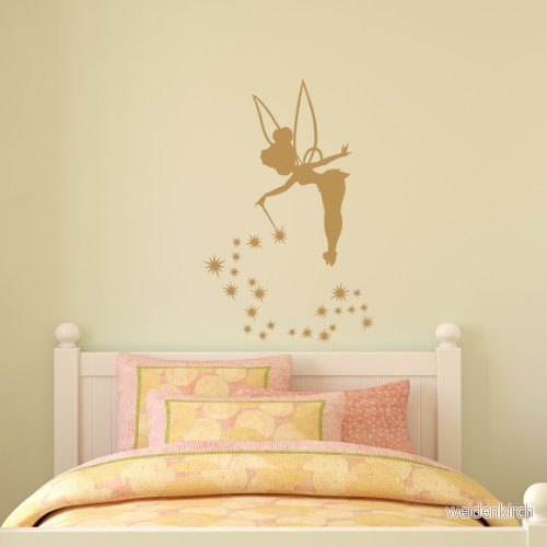 Ambiance klistermärken fe bedårande 70 x 55 cm guld fairy tink2 70X55cm 5415231250967