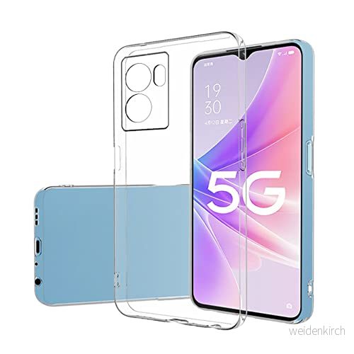 fnmisan Genomskinligt silikonfodral för Oppo A77 4G 2022, bakre skyddsfodral ultratunn mjuk stötdämpning reptålig stötfångare flexibel TPU mobiltelefonfodral transparent fodralskydd, 758389407070