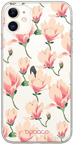 ERT GROUP mobiltelefonfodral för Apple Iphone 11 originalt och officiellt licensierat Babaco mönster Flowers 016 Vit optimalt anpassad till formen på mobiltelefonen, gedeeltelijk transparant 5903932624946