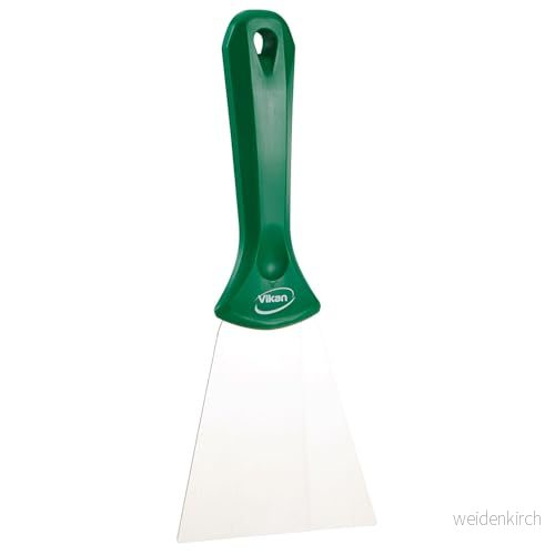 Vikan 40092 handskrapa i rostfritt stål, grön, 230 mm längd, 100 bredd, 22 höjd 5705022004856