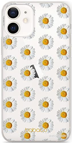 ERT GROUP mobiltelefonfodral för Apple Iphone 12 Mini originalt och officiellt licensierat Babaco mönster Flowers 009 Vit optimalt anpassad till formen på mobiltelefonen, gedeeltelijk transparant 5903537991450